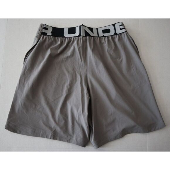Under Armour 1373727-066 Men's Sz L Gray/White UA Elevated Woven Graphic Shorts - Picture 2 of 7